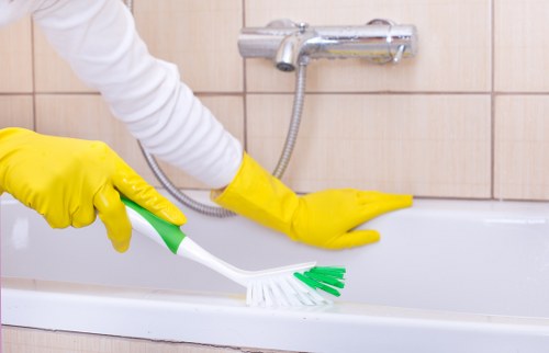 Bathroom cleaning during a tenancy handover in Bloomsbury