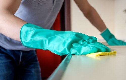 Local cleaning team preparing a Bloomsbury flat for inspection