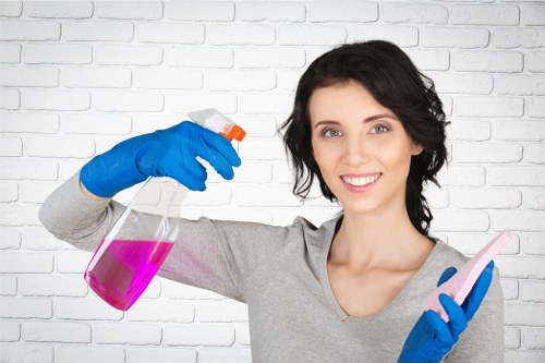 Carpet cleaning setup in a Bloomsbury property with access considerations